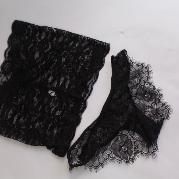 Black Lace Lingerie Block Top w/Underwear New in Bag - Sizes Vary - Picture 10 of 10
